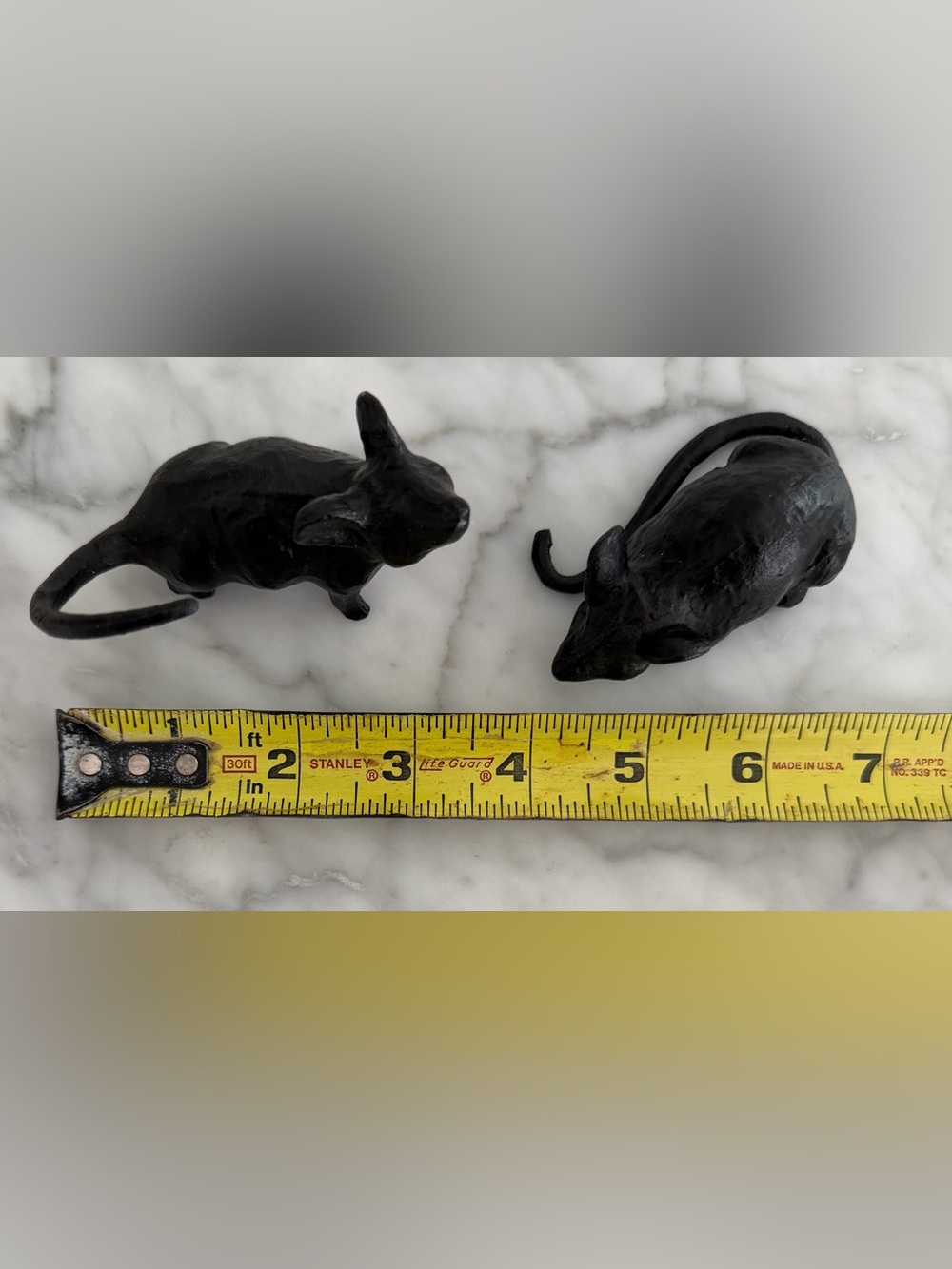 2 POTTERY BARN Halloween Thanksgiving Mice Mouse Metal Sculpted Bronze RETIRED - Picture 7 of 7